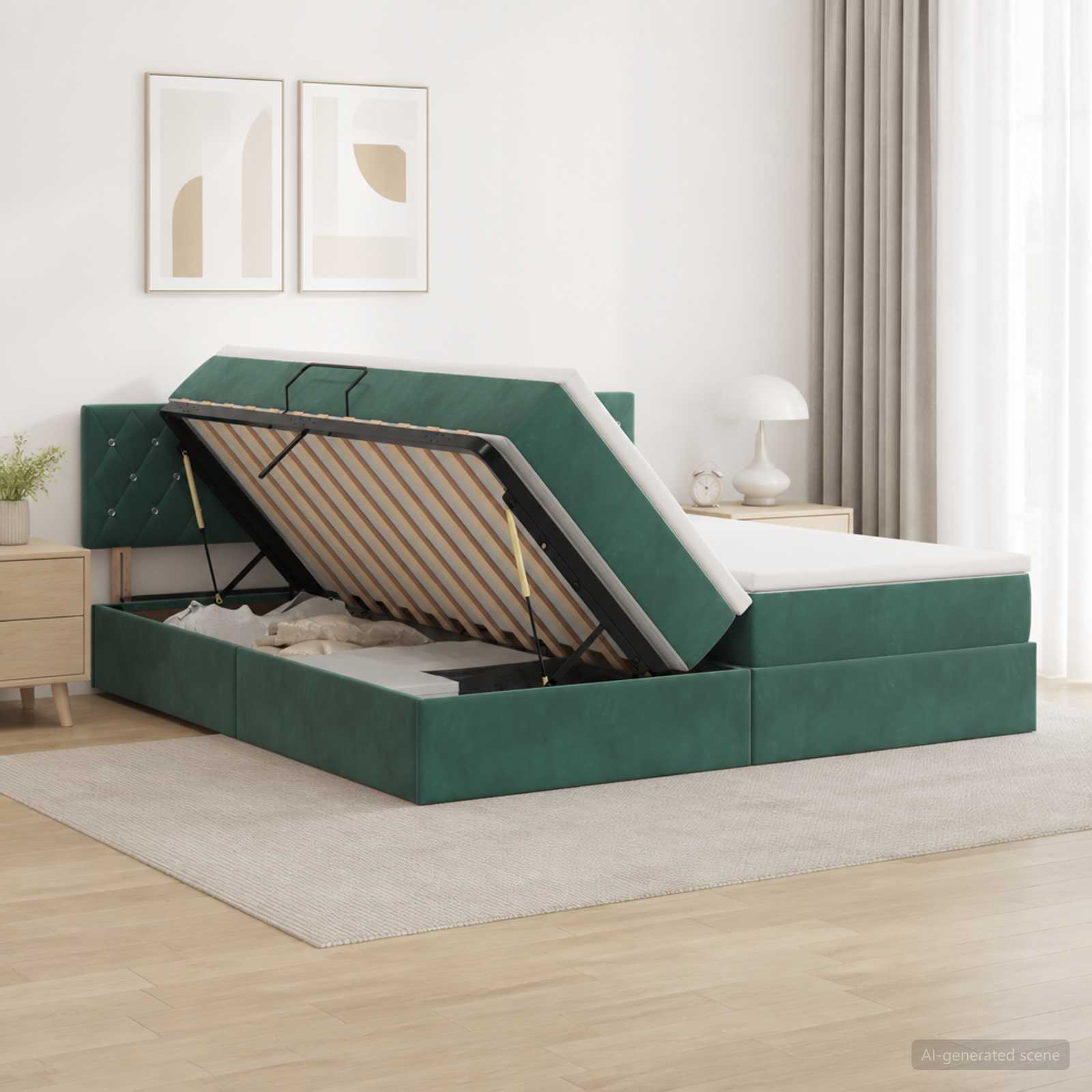 Lit De Rangement Avec Tête De Lit 2 Pc