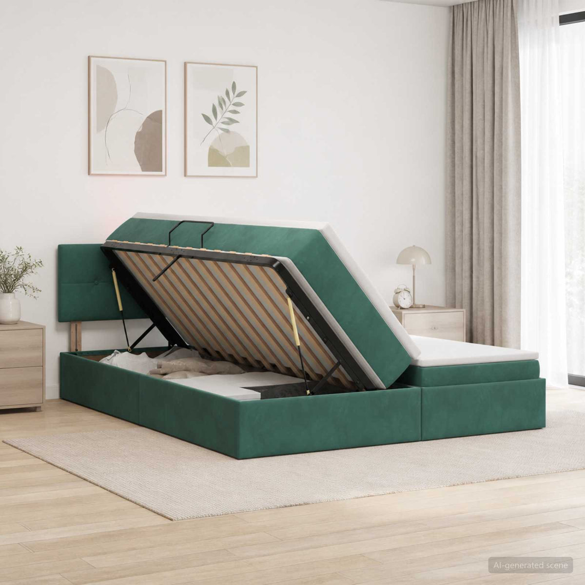 Lit De Rangement Avec Tête De Lit 2 Pc