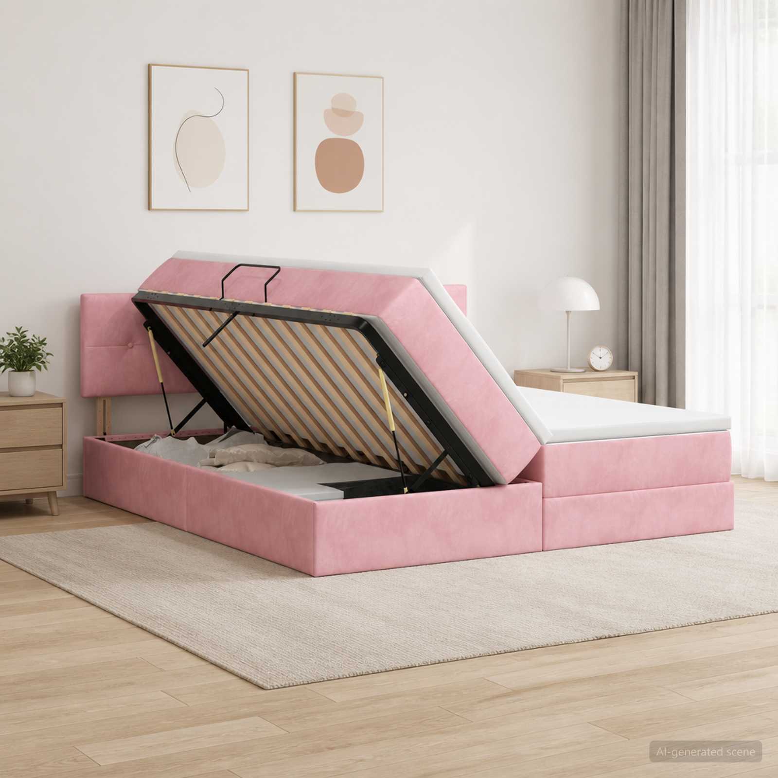 Lit De Rangement Avec Tête De Lit 2 Pc