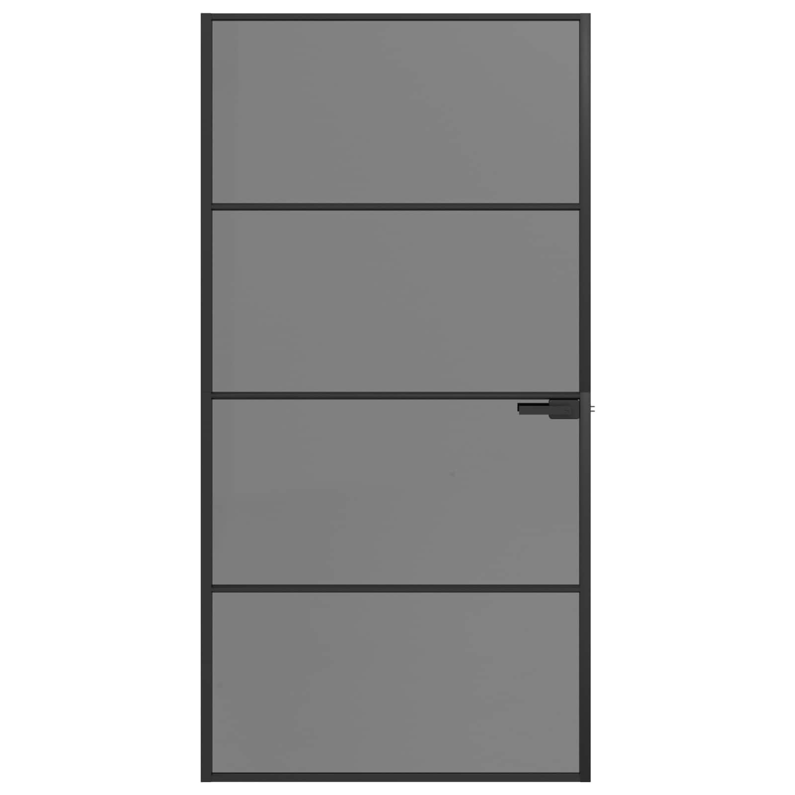 Porte Intérieure Verre Trempé Et Aluminium