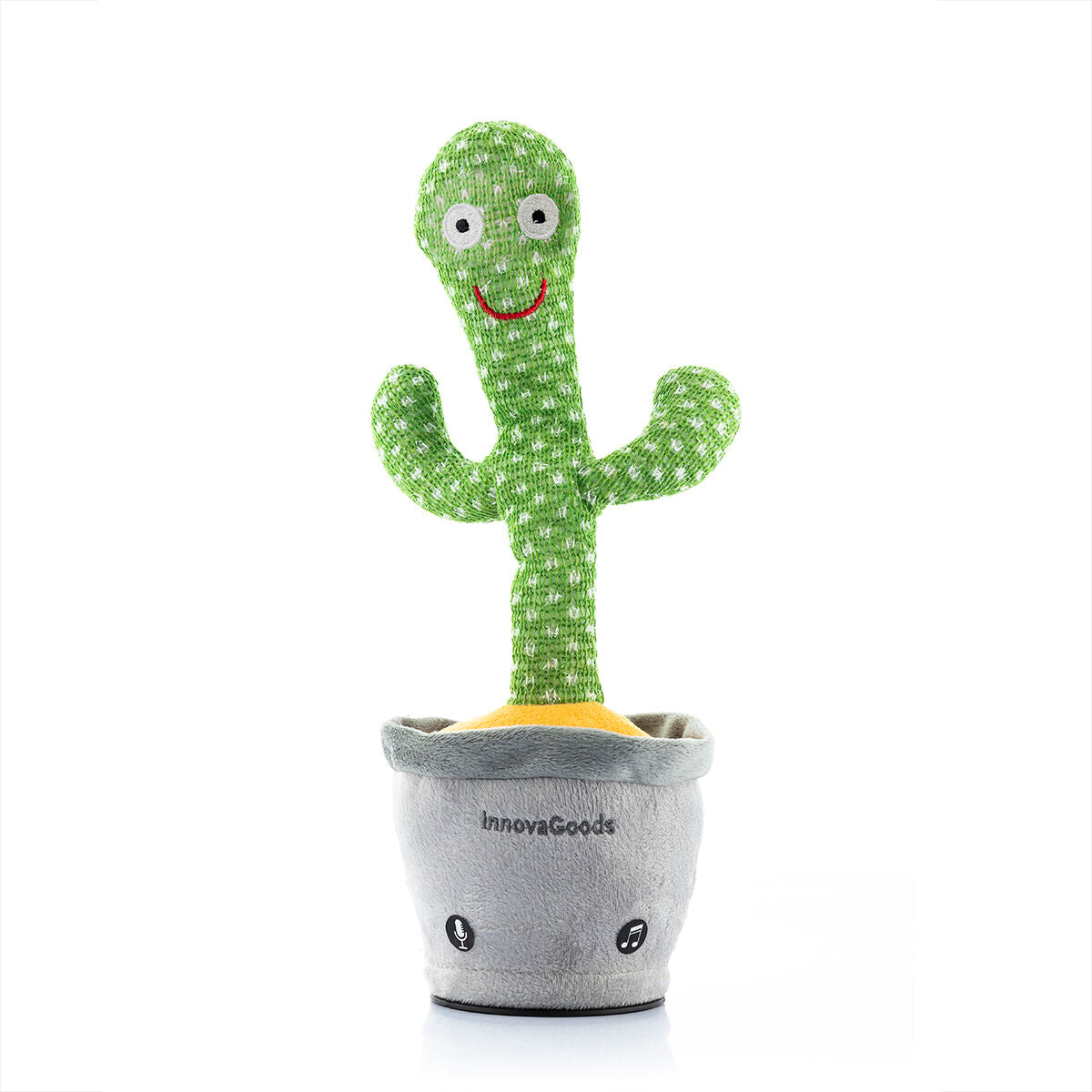 Cactus Dansant et Parlant Rechargeable avec Musique et LED Multicolore Cacxi InnovaGoods Vert (Reconditionné A)