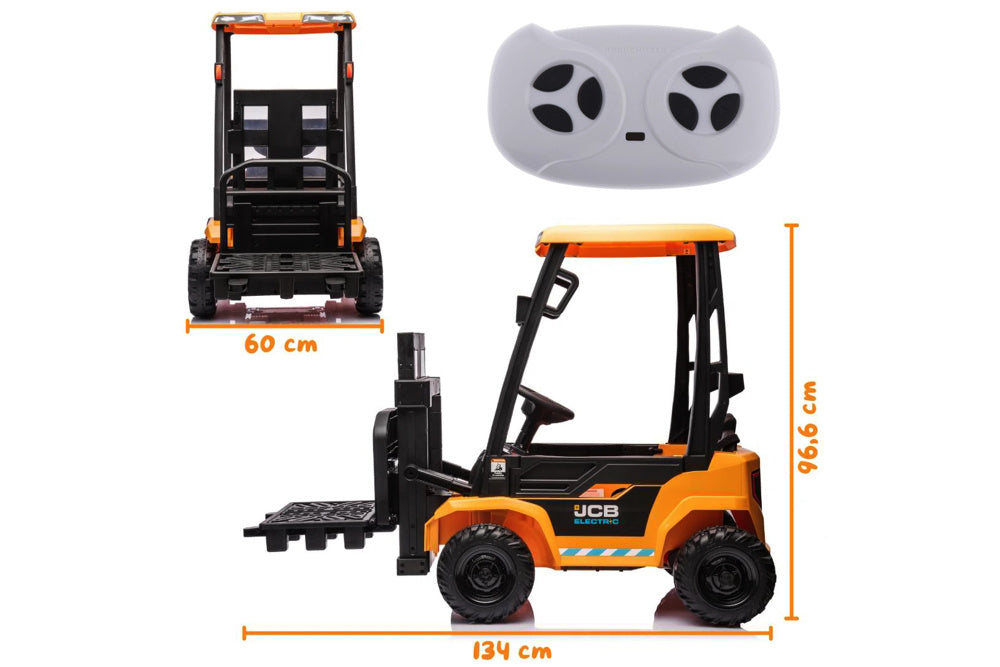 Chariot Élévateur Électrique Jcb Pour Enfants – 12V Avec Véritable Fonction De Levage Et De Conduite