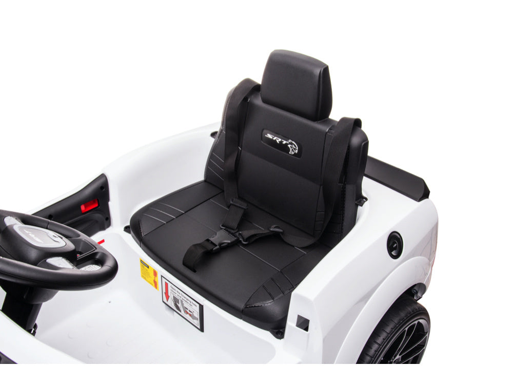 Dodge Challenger Srt, Voiture Électrique Pour Enfants 12 Volts, Siège En Cuir, Pneus En Caoutchouc, Voiture À Batterie Pour Enfants !