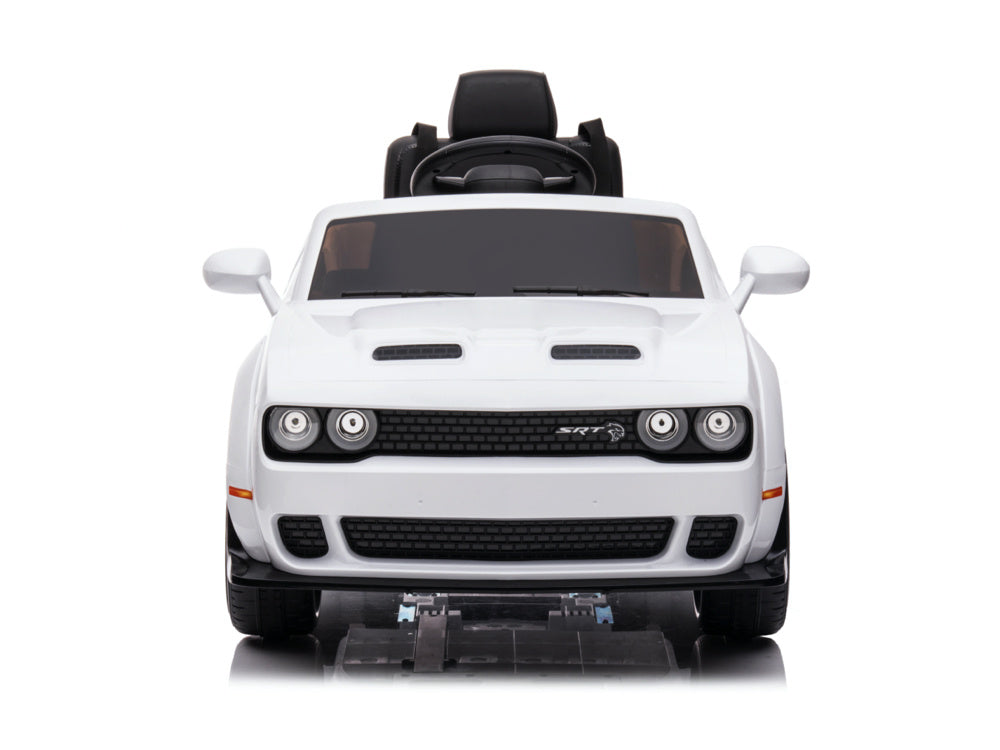 Dodge Challenger Srt, Voiture Électrique Pour Enfants 12 Volts, Siège En Cuir, Pneus En Caoutchouc, Voiture À Batterie Pour Enfants !