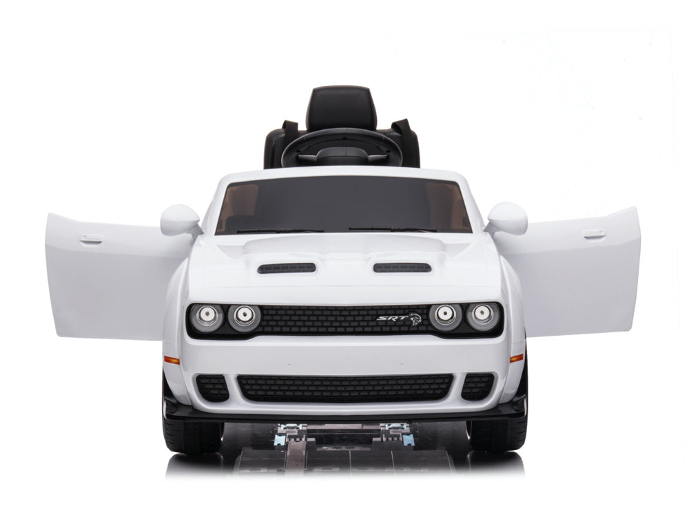 Dodge Challenger Srt, Voiture Électrique Pour Enfants 12 Volts, Siège En Cuir, Pneus En Caoutchouc, Voiture À Batterie Pour Enfants !