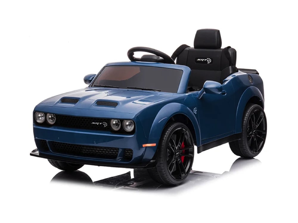 Dodge Challenger Srt, Voiture Électrique Pour Enfants 12 Volts, Siège En Cuir, Pneus En Caoutchouc, Voiture À Batterie Pour Enfants !