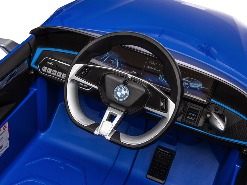 Bmw I4, Voiture Électrique Pour Enfants, 12V, Siège En Cuir, Module Musique Et Plus Encore !