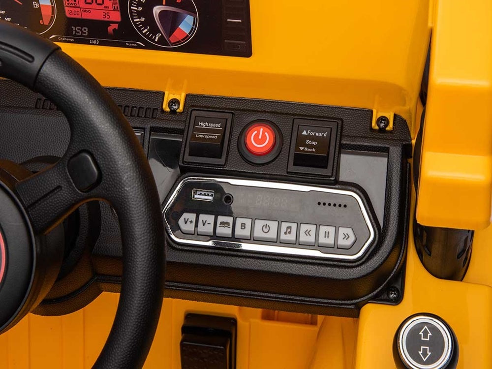 Véhicule De Travail Avec Coffre, Voiture Électrique Pour Enfants 12 Volts, 4 Moteurs, Pneus En Caoutchouc Et Siège En Cuir Artificiel !