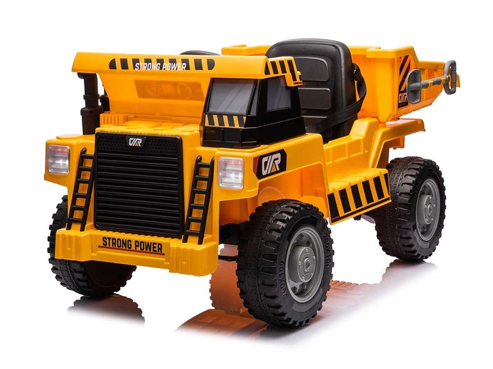 Véhicule De Travail Avec Coffre, Voiture Électrique Pour Enfants 12 Volts, 4 Moteurs, Pneus En Caoutchouc Et Siège En Cuir Artificiel !