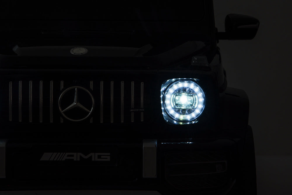 Mercedes G63, Voiture Électrique Pour Enfants Avec Batterie Lithium 12 Volts, Pneus En Caoutchouc, Siège En Cuir Et Bien Plus Encore !