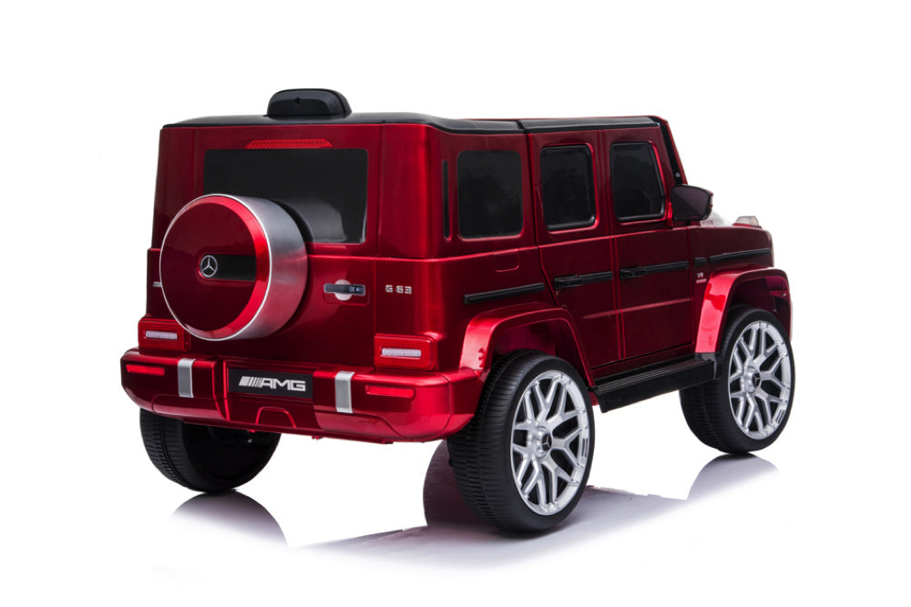 Mercedes G63, Voiture Électrique Pour Enfants Avec Batterie Lithium 12 Volts, Pneus En Caoutchouc, Siège En Cuir Et Bien Plus Encore !