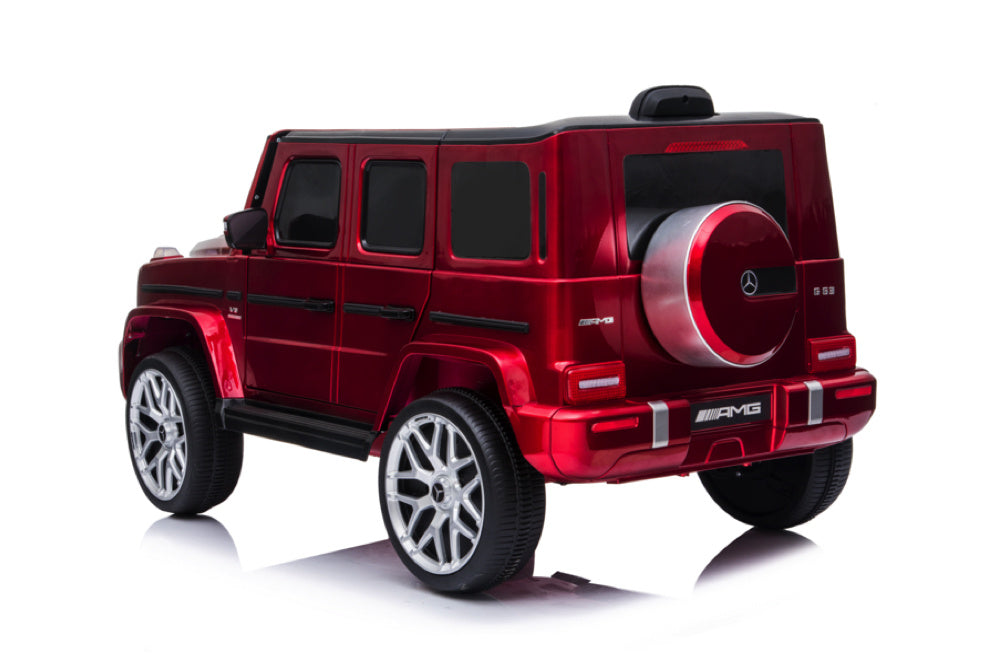 Mercedes G63, Voiture Électrique Pour Enfants Avec Batterie Lithium 12 Volts, Pneus En Caoutchouc, Siège En Cuir Et Bien Plus Encore !
