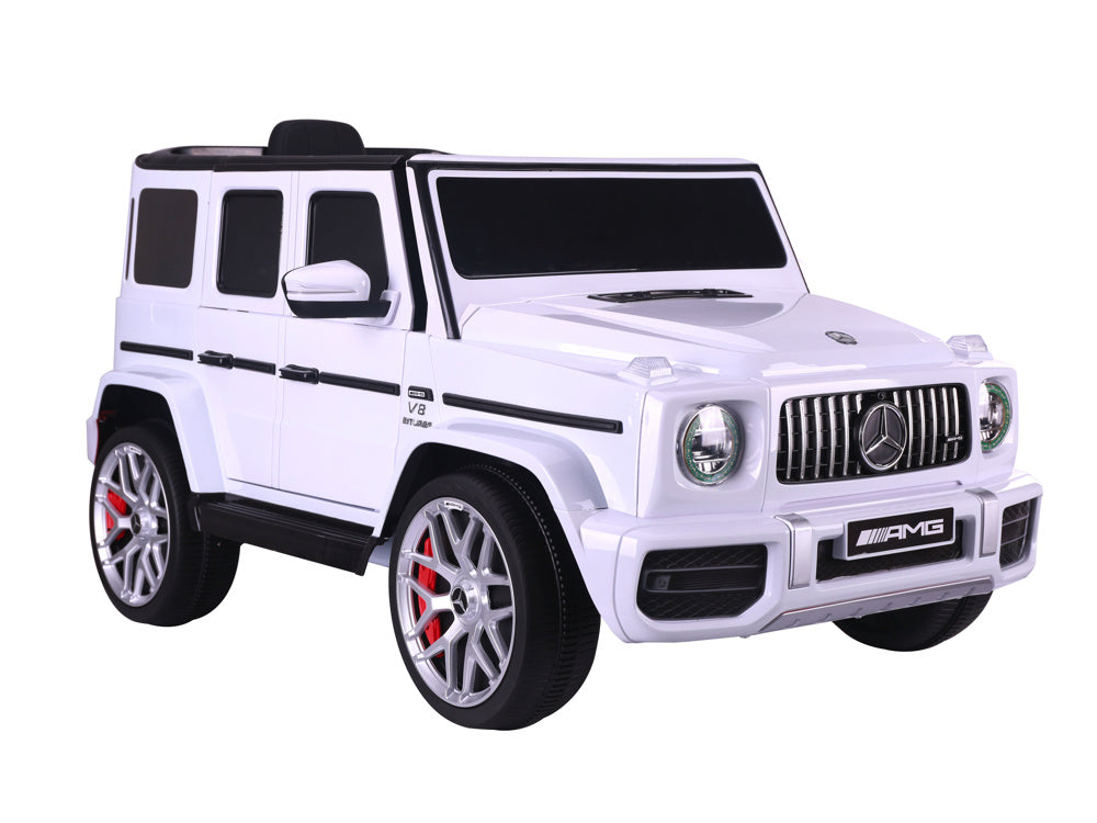Mercedes G63, Voiture Électrique Pour Enfants Avec Batterie Lithium 12 Volts, Pneus En Caoutchouc, Siège En Cuir Et Bien Plus Encore !