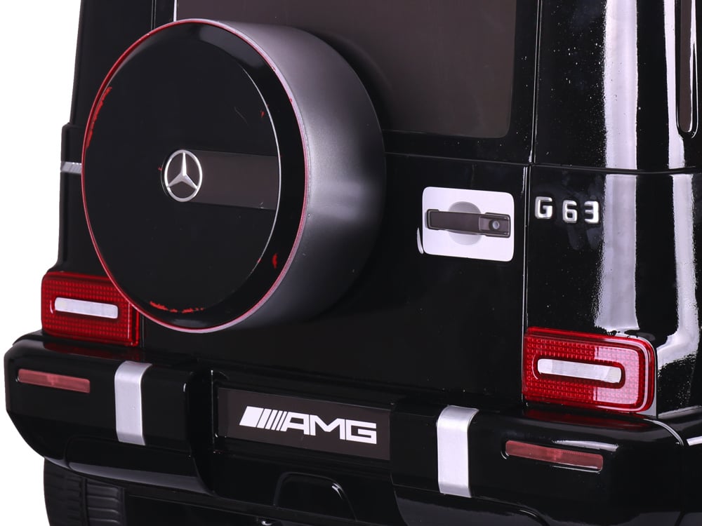 Mercedes G63, Voiture Électrique Pour Enfants Avec Batterie Lithium 12 Volts, Pneus En Caoutchouc, Siège En Cuir Et Bien Plus Encore !