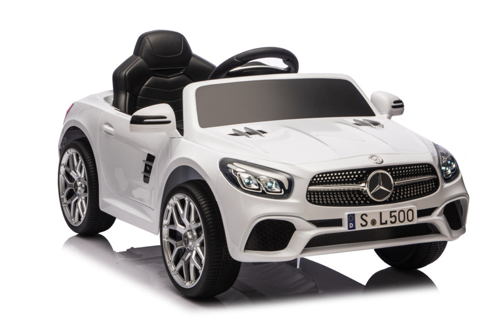 Mercedes Sl500, Voiture Électrique Pour Enfants 12 Volts Avec Une Batterie Au Lithium, Des Pneus En Caoutchouc, Un Siège En Similicuir Et Bien Plus Encore !