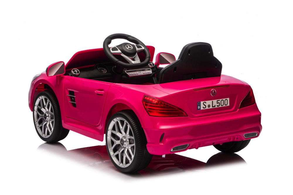 Mercedes Sl500, Voiture Électrique Pour Enfants 12 Volts Avec Une Batterie Au Lithium, Des Pneus En Caoutchouc, Un Siège En Similicuir Et Bien Plus Encore !