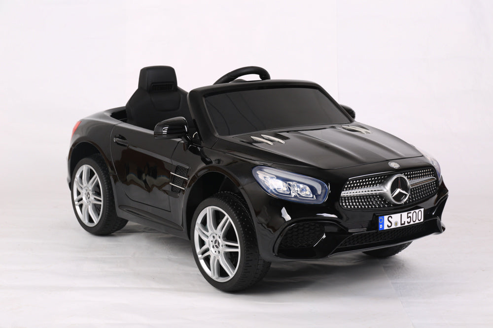Mercedes Sl500, Voiture Électrique Pour Enfants 12 Volts Avec Une Batterie Au Lithium, Des Pneus En Caoutchouc, Un Siège En Similicuir Et Bien Plus Encore !