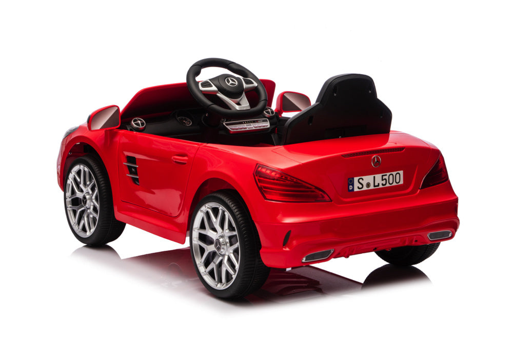 Mercedes Sl500, Voiture Électrique Pour Enfants 12 Volts Avec Une Batterie Au Lithium, Des Pneus En Caoutchouc, Un Siège En Similicuir Et Bien Plus Encore !