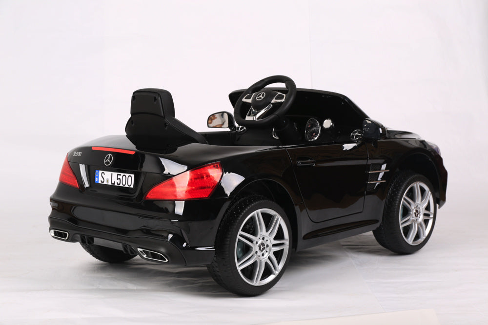 Mercedes Sl500, Voiture Électrique Pour Enfants 12 Volts Avec Une Batterie Au Lithium, Des Pneus En Caoutchouc, Un Siège En Similicuir Et Bien Plus Encore !