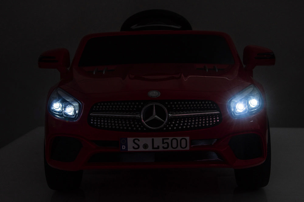 Mercedes Sl500, Voiture Électrique Pour Enfants 12 Volts Avec Une Batterie Au Lithium, Des Pneus En Caoutchouc, Un Siège En Similicuir Et Bien Plus Encore !