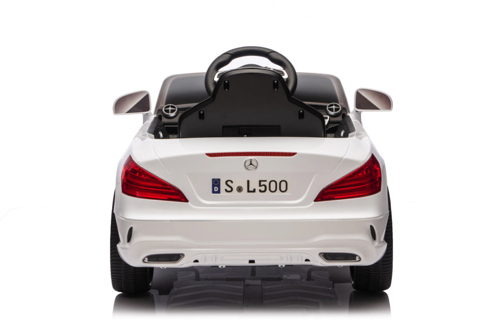 Mercedes Sl500, Voiture Électrique Pour Enfants 12 Volts Avec Une Batterie Au Lithium, Des Pneus En Caoutchouc, Un Siège En Similicuir Et Bien Plus Encore !