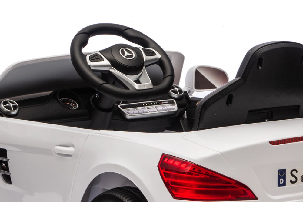 Mercedes Sl500, Voiture Électrique Pour Enfants 12 Volts Avec Une Batterie Au Lithium, Des Pneus En Caoutchouc, Un Siège En Similicuir Et Bien Plus Encore !