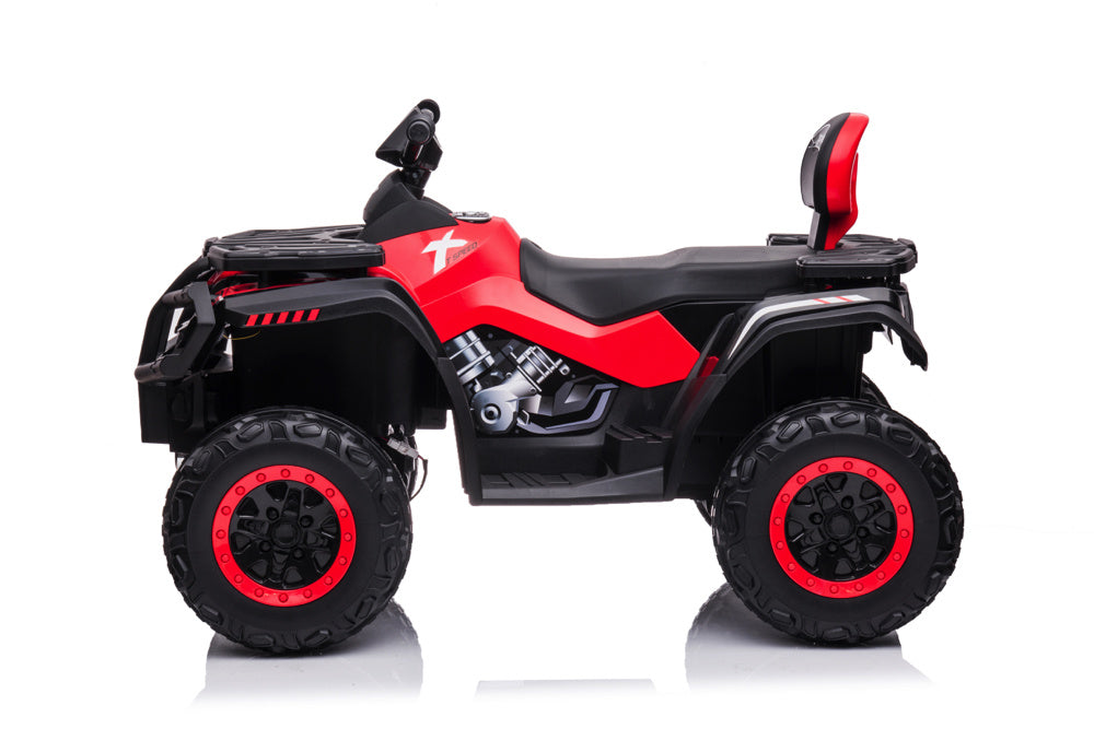 Quad Électrique Lithium 24 Volts, 4 Moteurs, Pneus En Caoutchouc, Siège En Cuir Et Plus Encore !