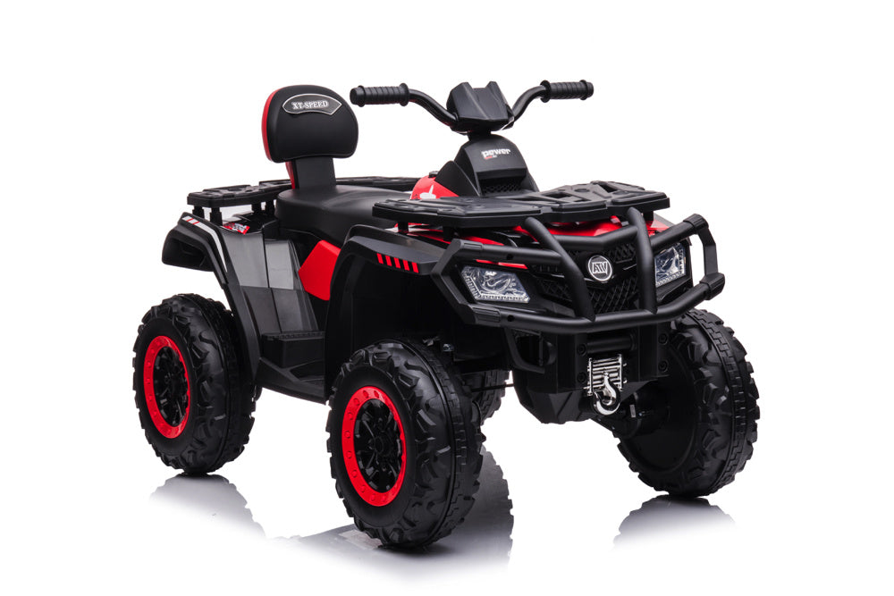 Quad Électrique Lithium 24 Volts, 4 Moteurs, Pneus En Caoutchouc, Siège En Cuir Et Plus Encore !