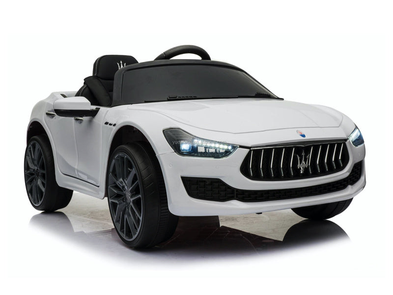 Maserati Ghibli, Voiture Électrique Pour Enfants 12V, Pneus En Caoutchouc, Siège En Cuir.