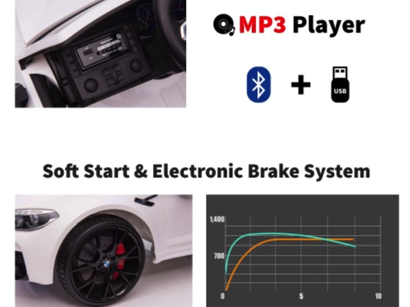 Bmw M5,Lithium, Siège En Cuir, Pneus En Caoutchouc, Voiture À Batterie Pour Enfants !
