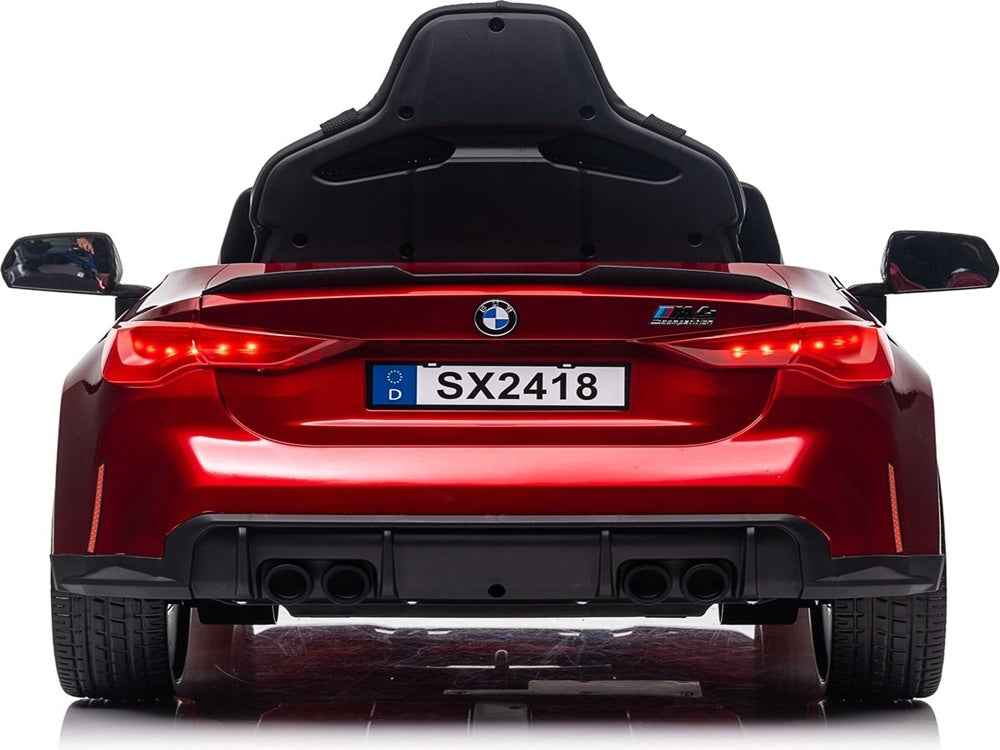 Bmw M4, Voiture Électrique Pour Enfants 12 Volts, Siège En Cuir, Pneus En Caoutchouc, Voiture À Batterie Pour Enfants !