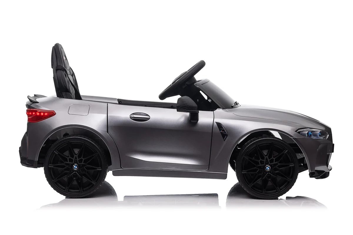 Bmw M4, Voiture Électrique Pour Enfants 12 Volts, Siège En Cuir, Pneus En Caoutchouc, Voiture À Batterie Pour Enfants !