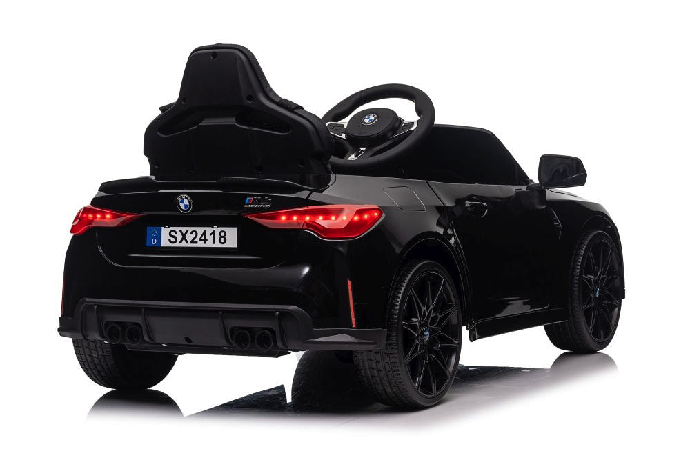 Bmw M4, Voiture Électrique Pour Enfants 12 Volts, Siège En Cuir, Pneus En Caoutchouc, Voiture À Batterie Pour Enfants !