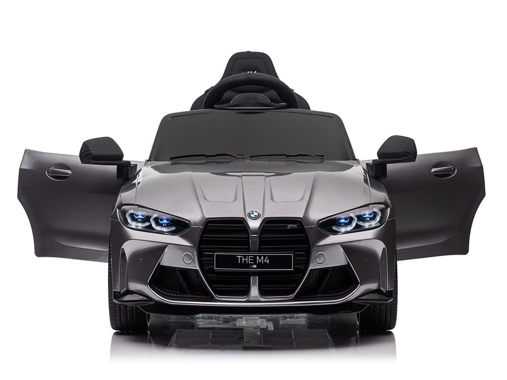 Bmw M4, Voiture Électrique Pour Enfants 12 Volts, Siège En Cuir, Pneus En Caoutchouc, Voiture À Batterie Pour Enfants !