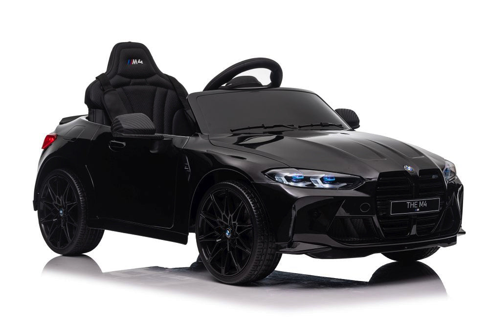 Bmw M4, Voiture Électrique Pour Enfants 12 Volts, Siège En Cuir, Pneus En Caoutchouc, Voiture À Batterie Pour Enfants !