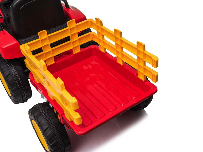 Tracteur Rouge, 2 Moteurs 12 Volts, Tracteur Électrique Pour Enfants.