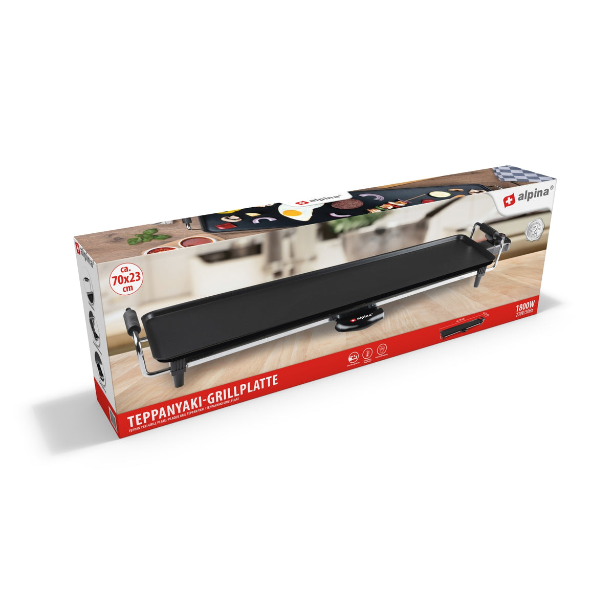 Grill Teppanyaki 1800W 70X23Cm