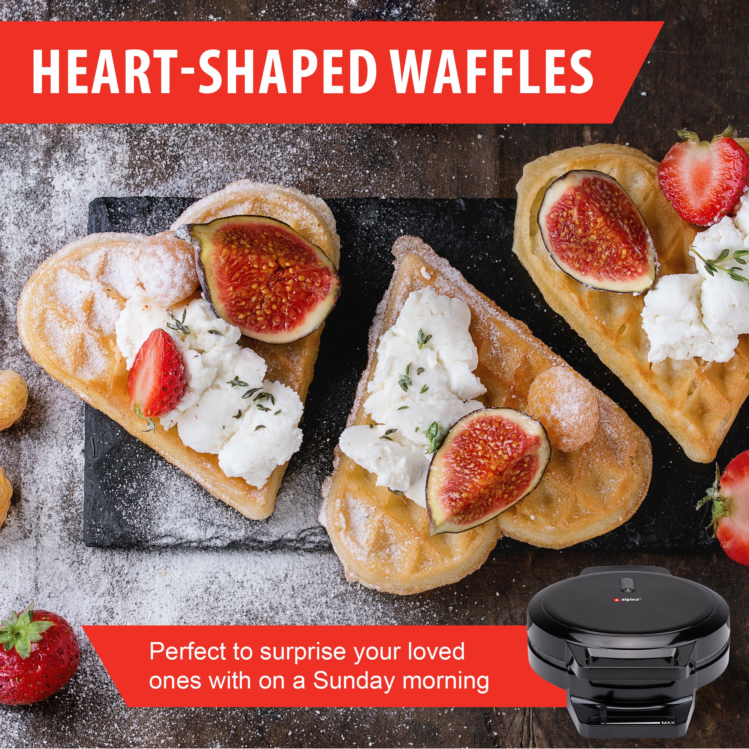 Waffle Maker 230V 1000W
