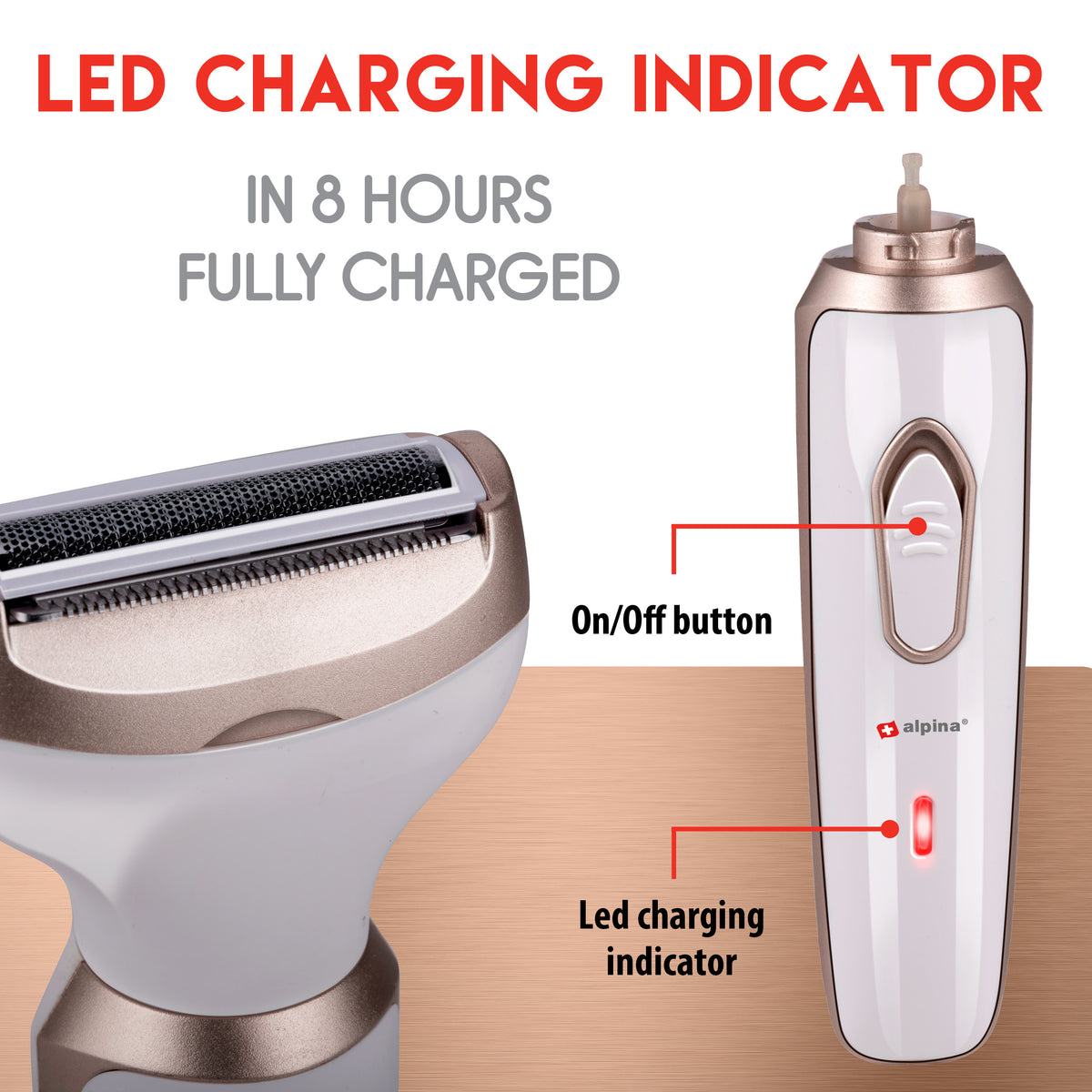 Ladyshaver 4Pc B/O 600Mah 3W