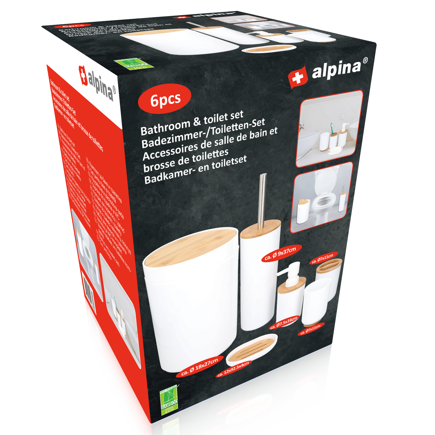 Bathroom & Toilet Set 6Pc