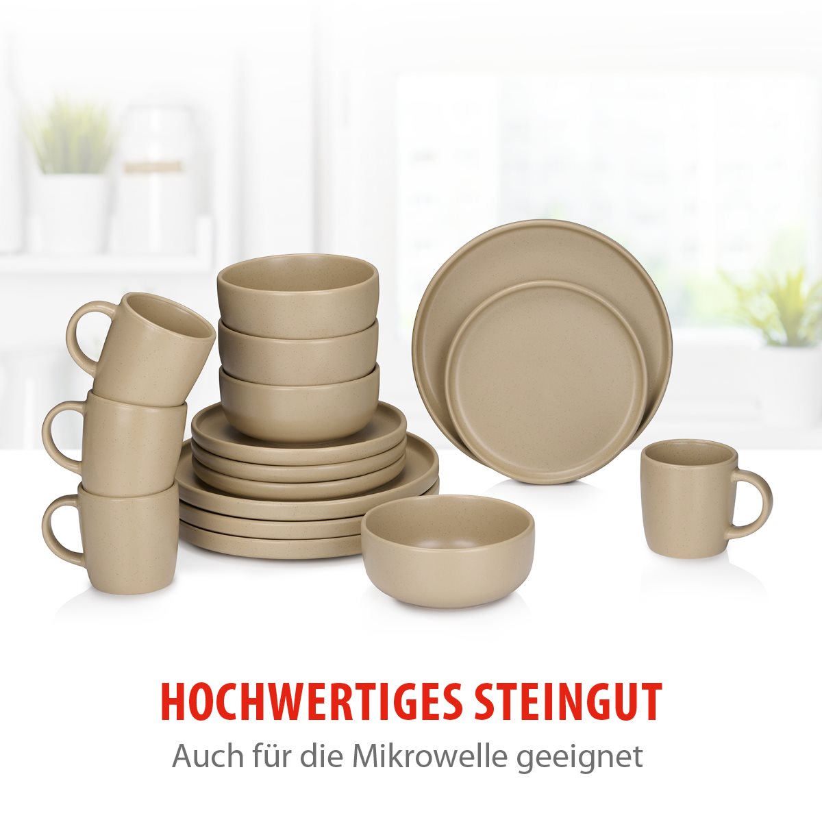 Dinner Set Sand 16Pcs