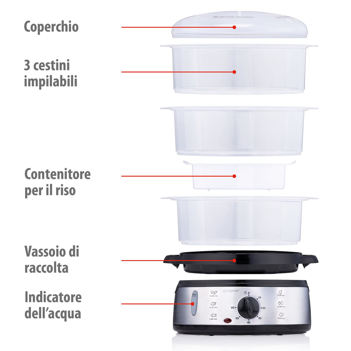 Food Steamer 230V 800W