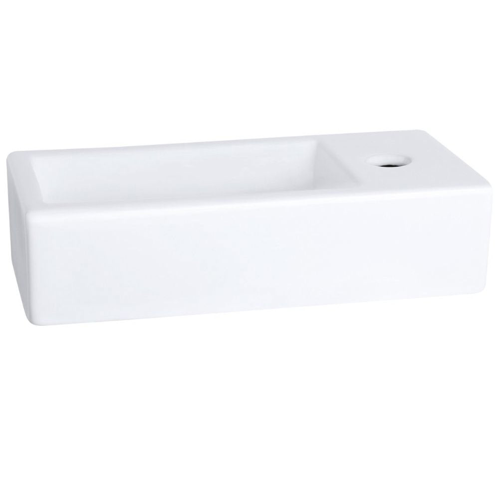 Fonteinset Keramiek Kraan Recht Mat Chroom 38.5 X 18.5 X 9 Cm