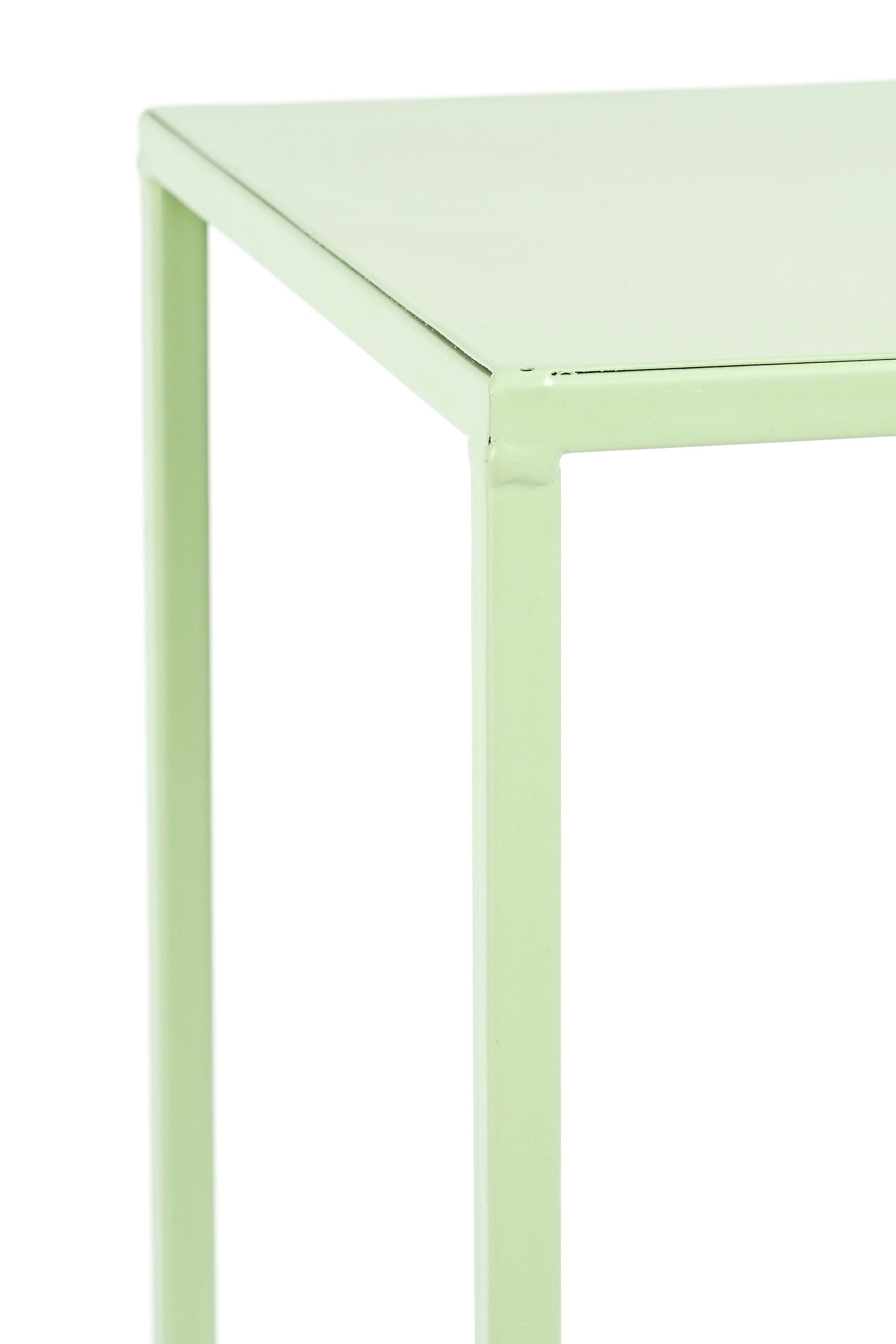 Quinty Side Table - Set Of 3 - L30 X W30 X H70 Cm - Iron - Light Green