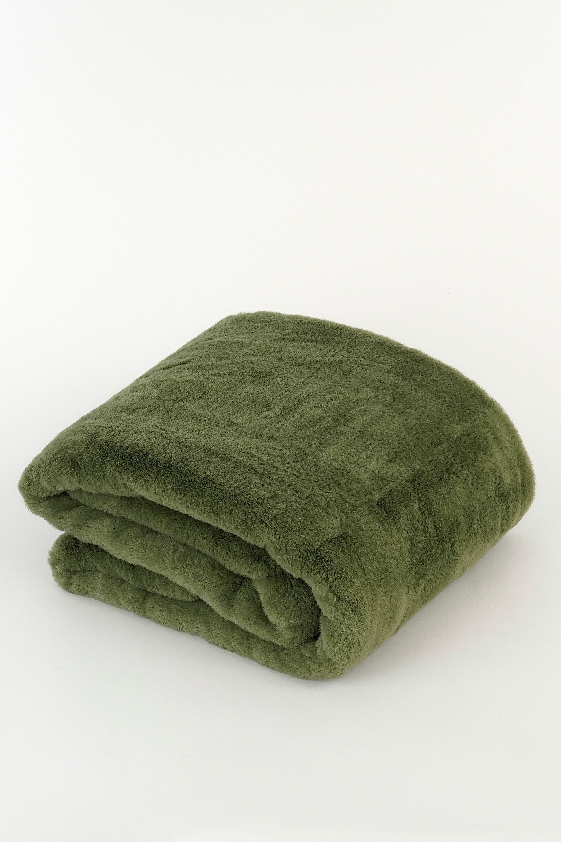 Bronte Fleece Blanket - L200 X W150 Cm - Dark Green