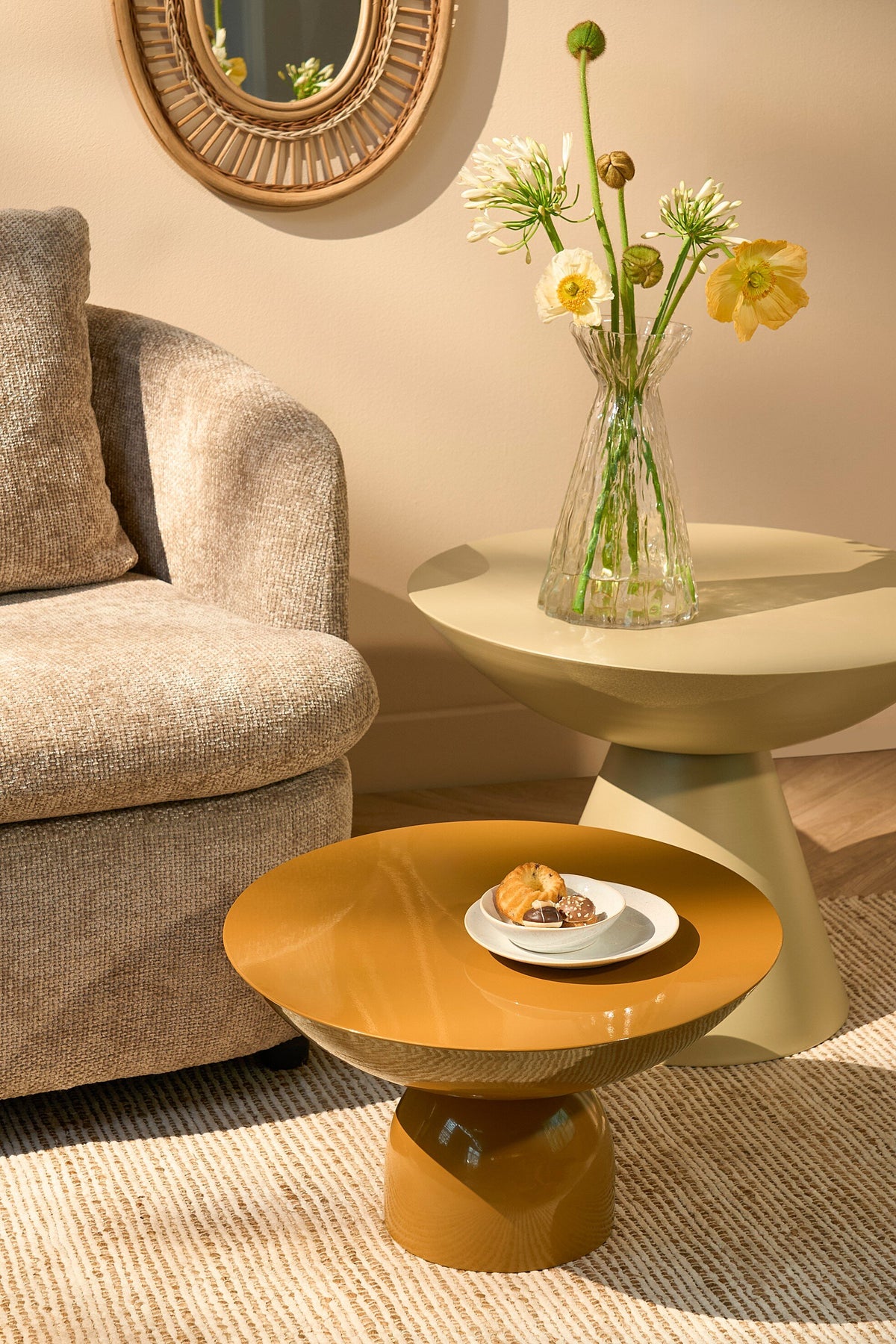 Celise Table Brown - H28Xd47Cm