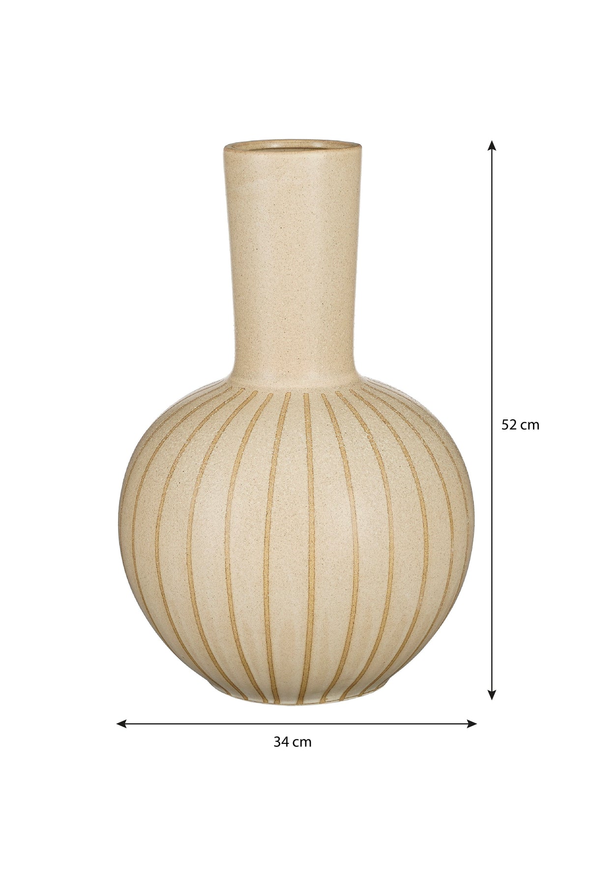 Holm Vase Cream - H52Xd34Cm