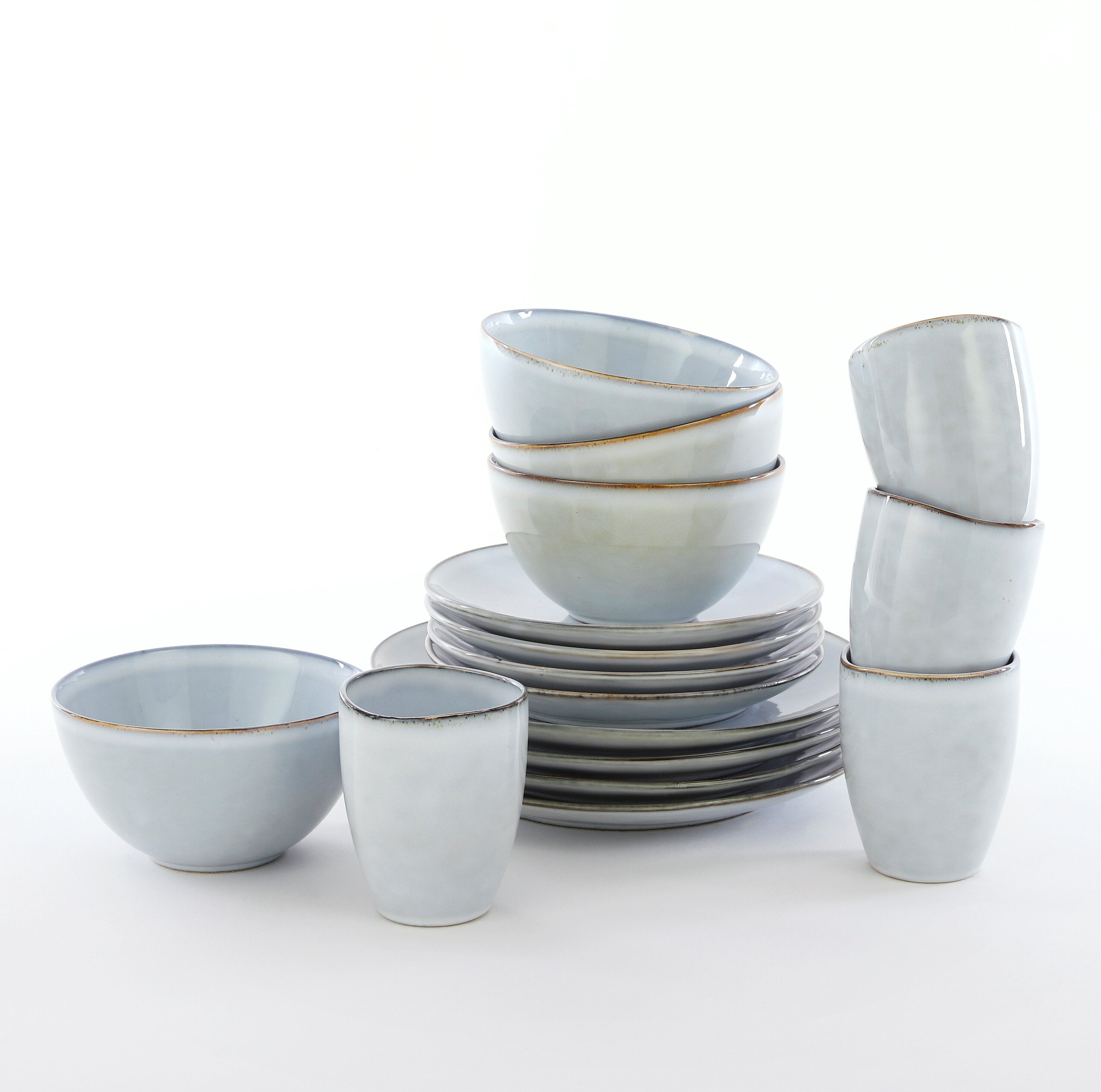 Tabo Dinnerware Set Grey 16 Pieces