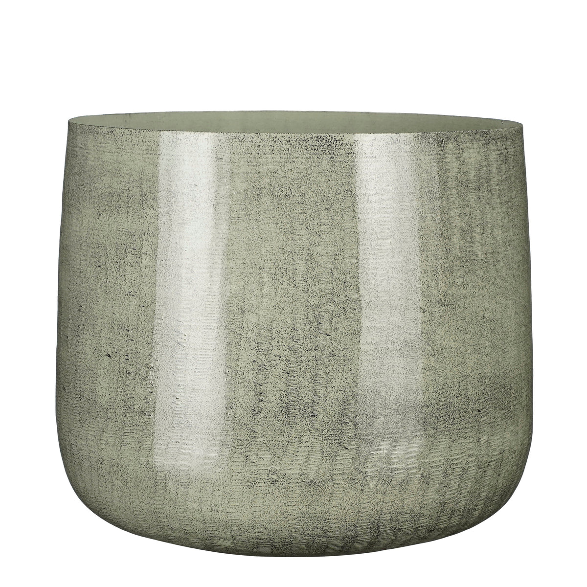 Benson Pot Round L. Grey - H27Xd32Cm