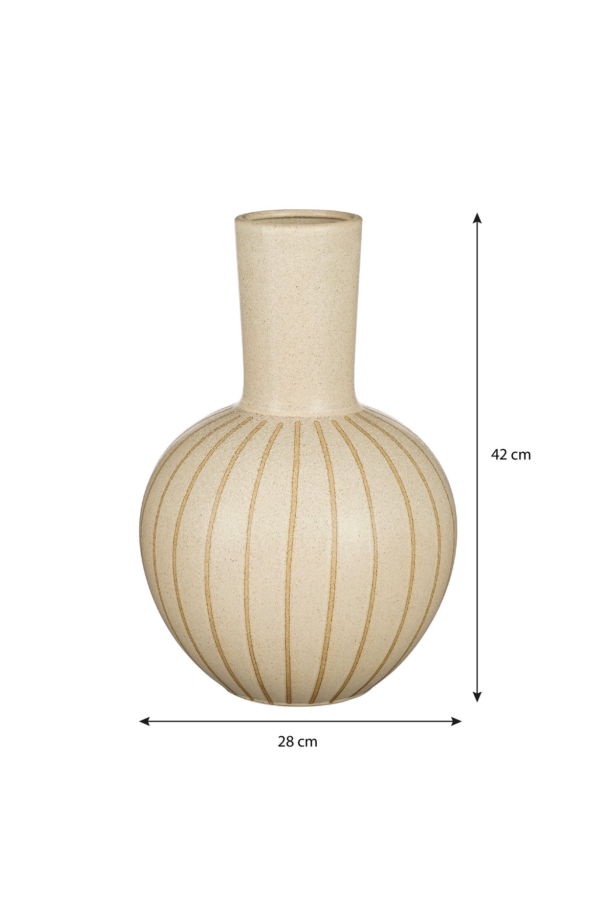 Holm Vase Cream - H42Xd27,5Cm